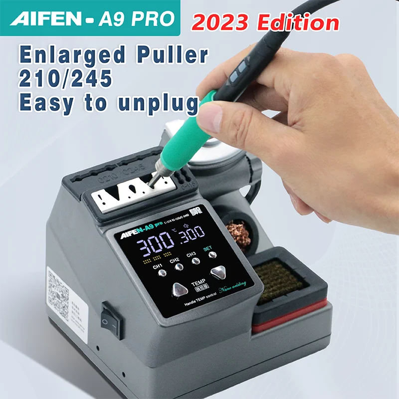 AIFEN A9PRO Soldering Station Compatible SUGON Soldering Iron Tip 210/245/115 Handle Control Temperature Welding Rework Station