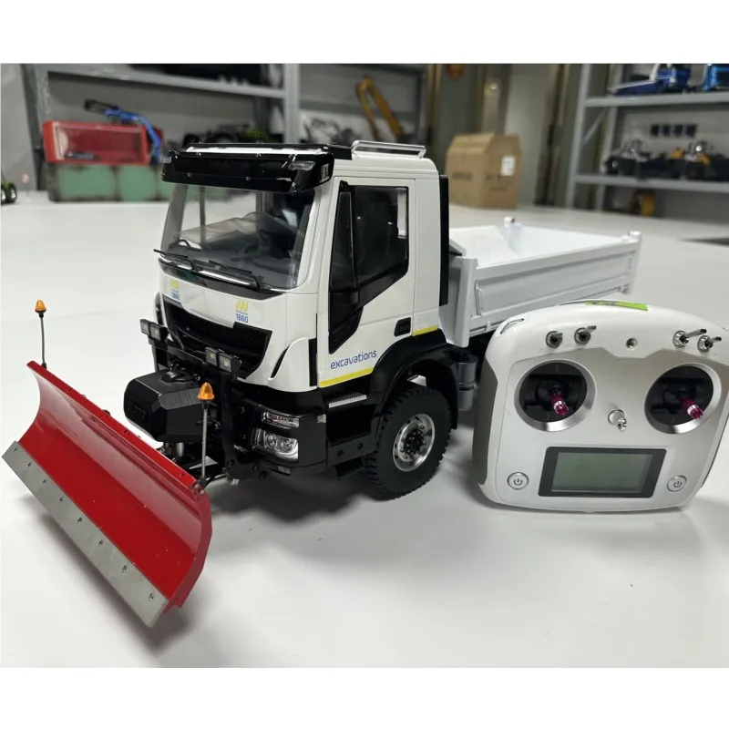 

In Stock 1/14 RC Hydraulic Metal Dumper Truck Model 4x4 I6S Remote Control Tipper Car Toy with Snow Shovel Light Sound System