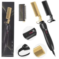 Salon Hair Straightener Quick heating portable travel anti-burn straightener Personalized hot press hair brushing device 1
