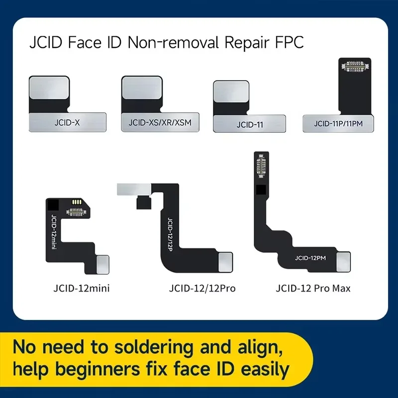 JCID JC V1S 도트 매트릭스 페이스 ID iPhone X XR XS 11 12 Pro MAX 도트 프로젝터 읽기 쓰기 수리 용 비 제거 수리 플렉스 케이블