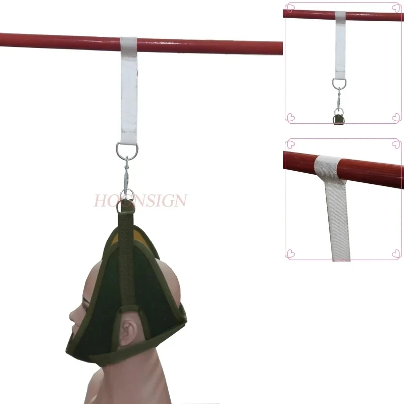 Green Cervical Traction Belt Breathable Sling Tractor Neck Stretch Fixing Straps for Adult Children Home Medical Equipment