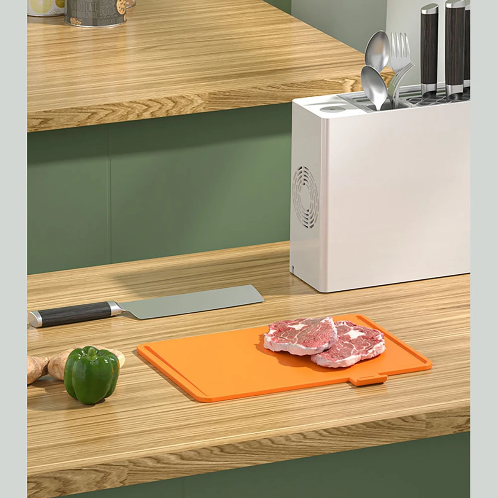 Smart Cutting Board & Knife Set Self Cleaning Sterilizer Drying Board  Organizer