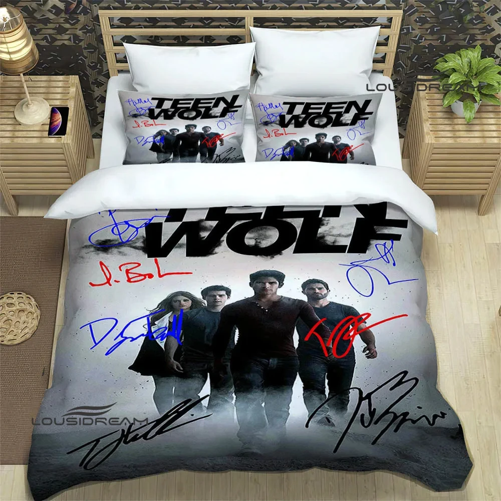 

Teen Wolf Printed Bedding Sets exquisite bed supplies set duvet cover bed comforter set bedding set luxury birthday gift