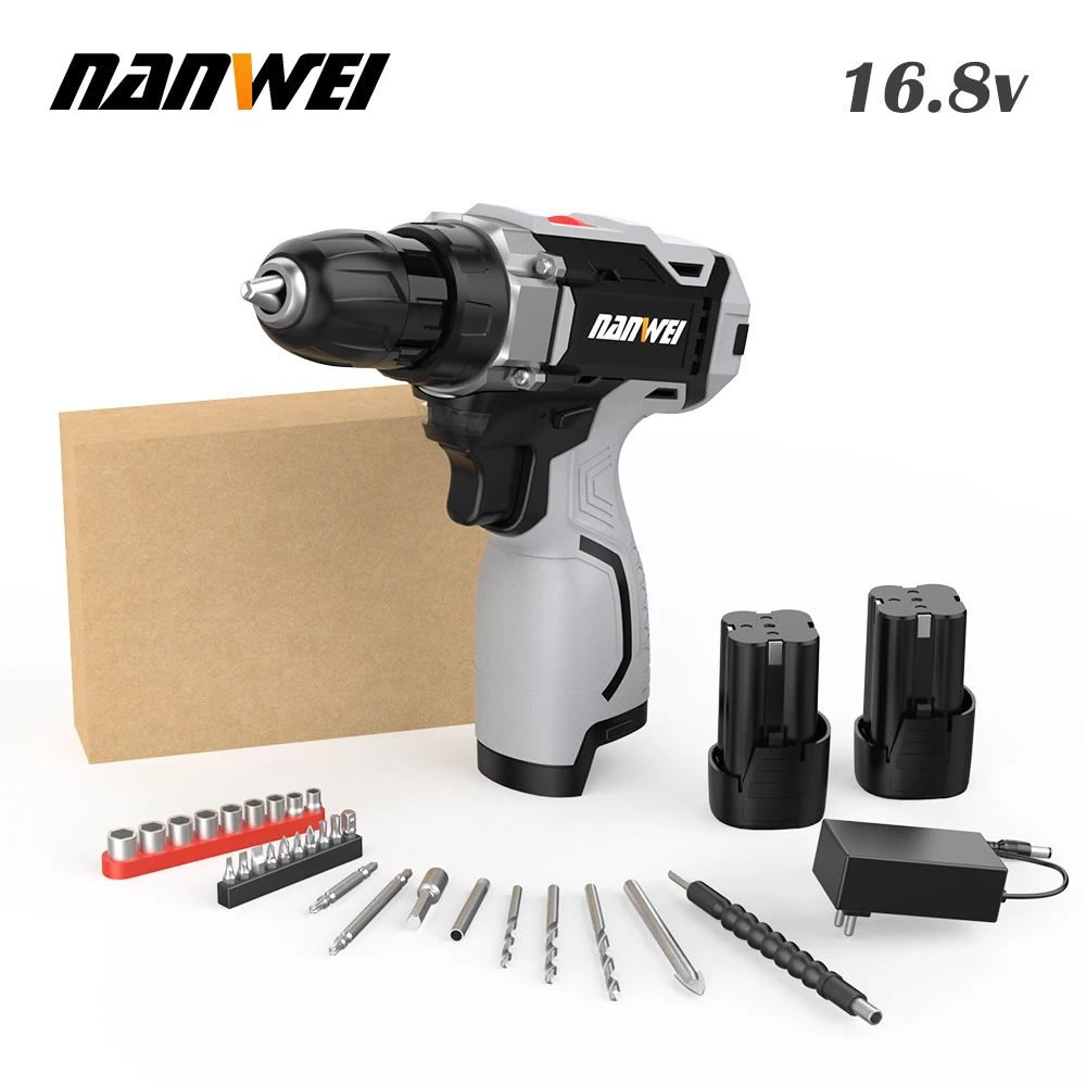NANWEI Rechargeable Hand held Electric Mini Screwdriver Multifunctional Impact Drill for home use AliExpress