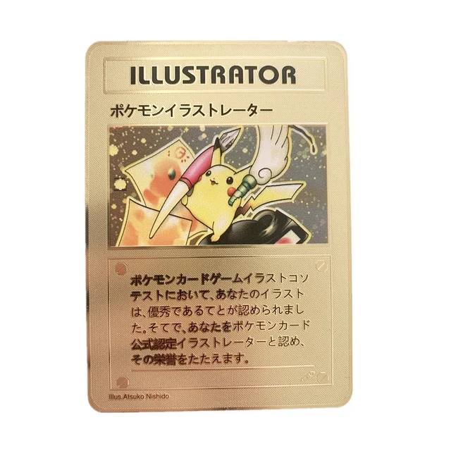 Newest Pokemon Vmax V GX EX Shiny Gold Metal Card PV French Game Tag Team Fighting Ordering Series Child Christmas Gift 4