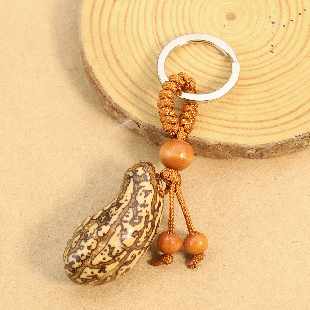 Personality Creative Natural Material Polished Thousand Eyes Bodhi Handlebar Key Chain Pendant DIY Car Pendant School Bag Buckle 5
