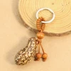 Personality Creative Natural Material Polished Thousand Eyes Bodhi Handlebar Key Chain Pendant DIY Car Pendant School Bag Buckle 5