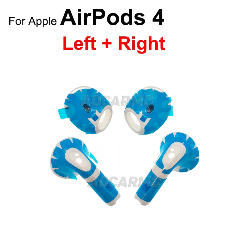 Apple AirPods 4용 Aocarmo 왼쪽 + 오른쪽 이어폰 하우징 헤드폰 케이스 교체 부품