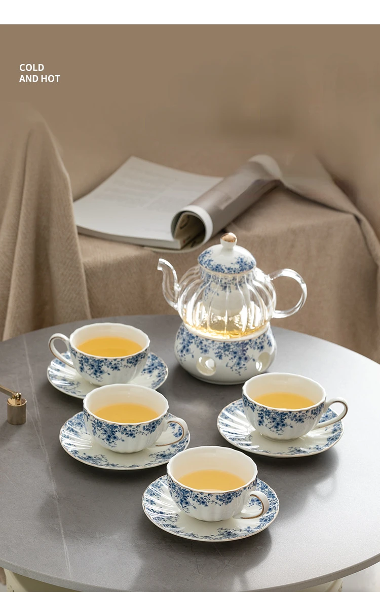 レア　FINECASA　ポーセレン　陶器　ティーブレンダー　花柄　レトロ Ceramic tea set Garden style English style afternoon tea