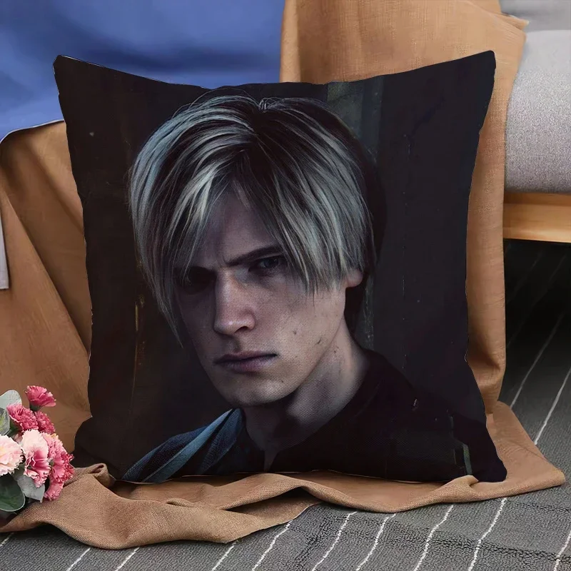 

Printed Pillowcase Home Decor Leon Kennedy Pillowcase Bedroom Sofa Car Cushion Cover Short Plush 45x45cm