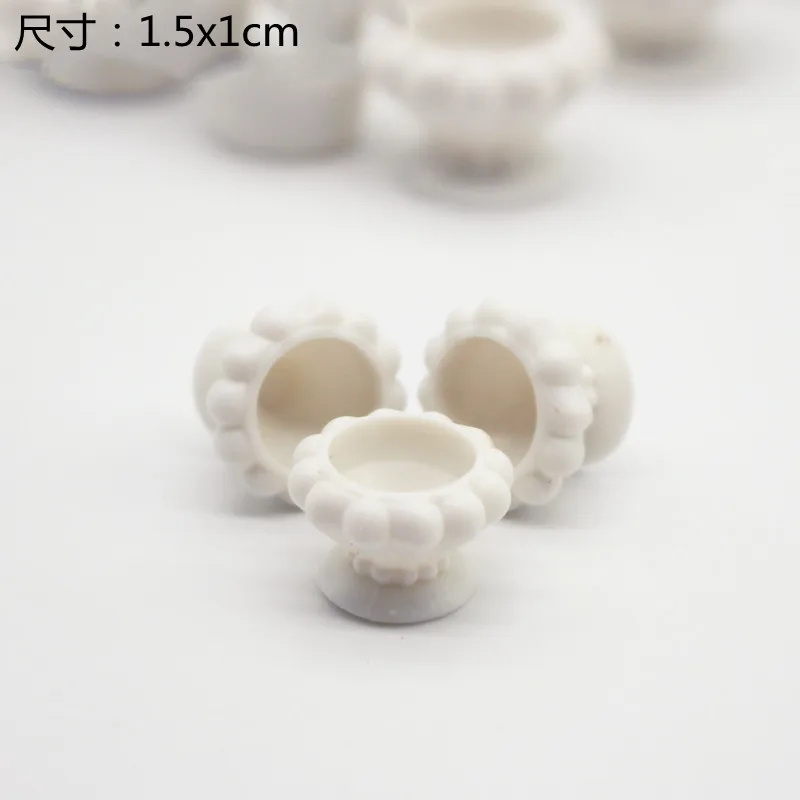 Miniature Ornament 3pcs Dollhouse Mini Flower Pots Empty Planter Modeling Plants Landscaping Flowers Life Scene Scale Model Home Decor