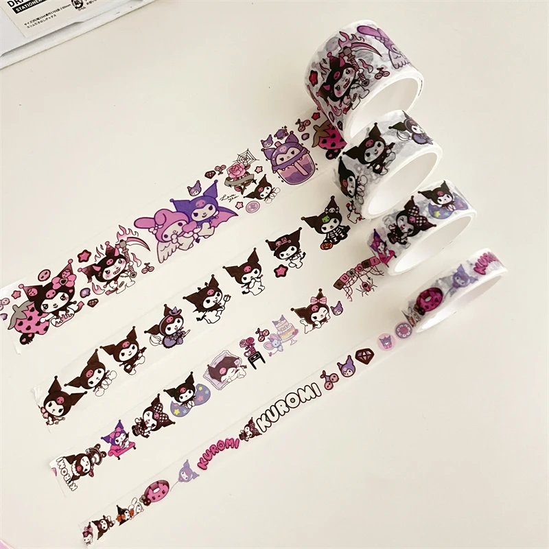 4Roll/set Cute Cartoon Character Decoration Adhesive Masking Washi Tape Kids Scrapbooking Journal Collage Material Stickers Gift 2
