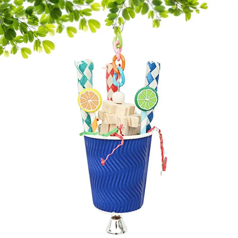 

Игрушки для измельчения птиц, многофункциональные безопасные игрушки для птиц, деревянные жевательные игрушки для попугаев, птиц, Budgies Conures