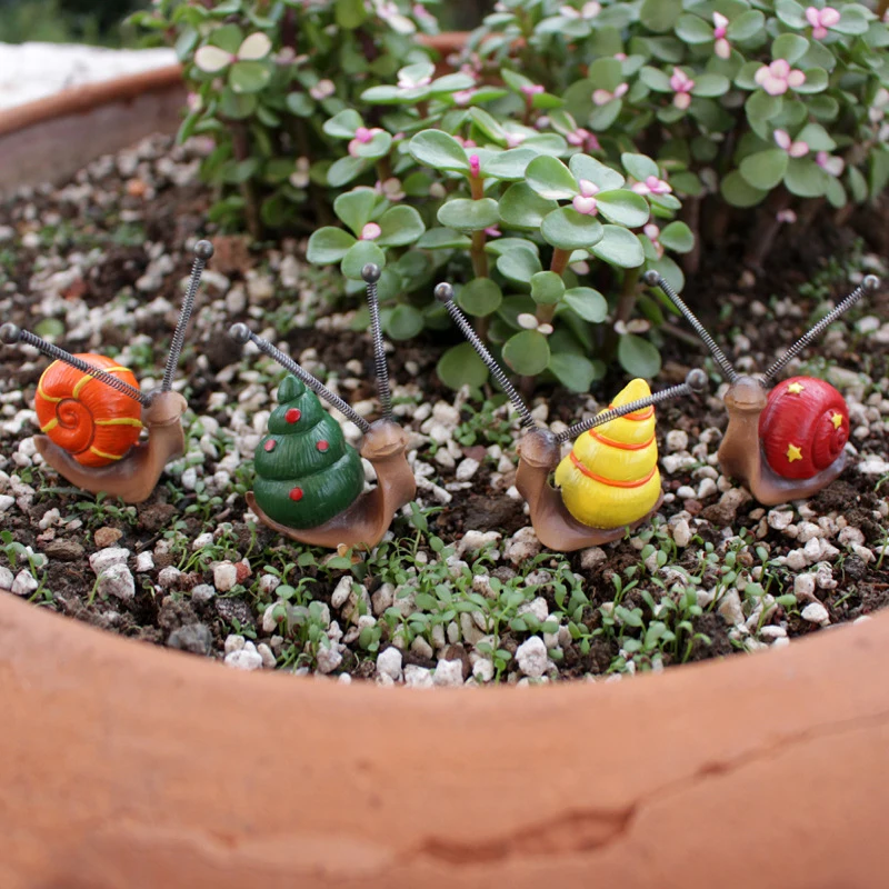 Mini Snail Garden Sculpture Set 5 | Mini Snail Garden Sculpture Set 5