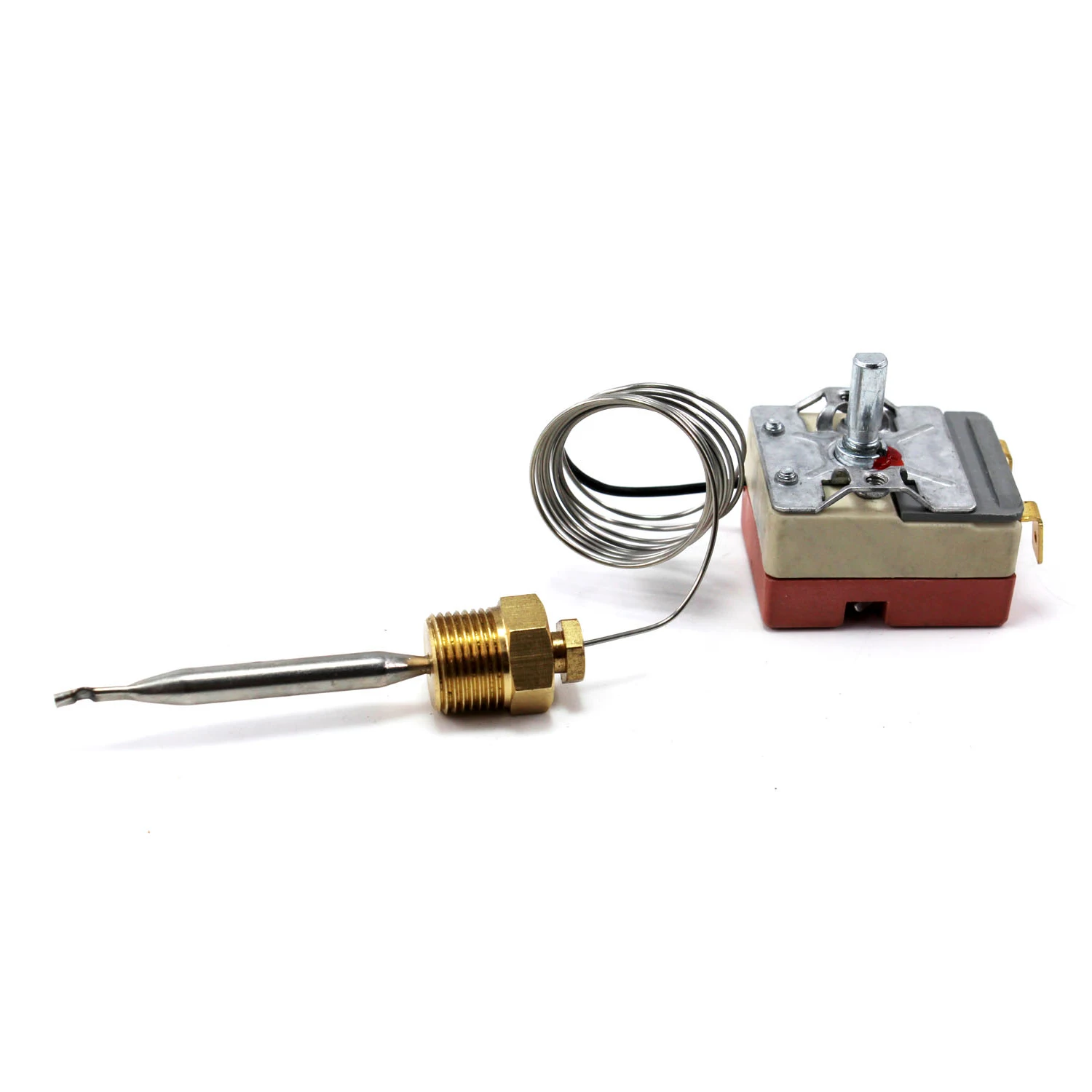 250V Electric Deep Fryer Thermostat Control Parts with 3/8" Brass Nuts Temperature Range 50~200 Celsius Commercial Cooktop Kits gas stove accessories induction cooker accessories