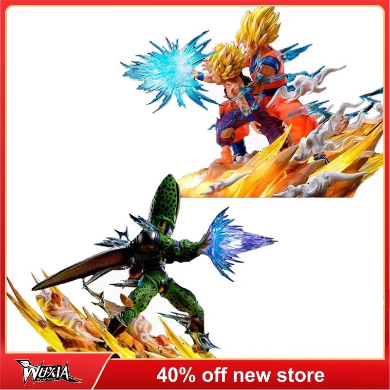 

Dragon Ball Figure cell Son Goku Son Gohan GK PVC Statue Anime Periphery Model Collection Display Toy Birthday Gift for Children