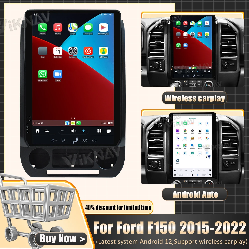 

14.5inch Screen Car Radio For Ford f150 2015 2016 2017 2019 2020 2021 2022 Android12 stereo audio multimedia player head unit