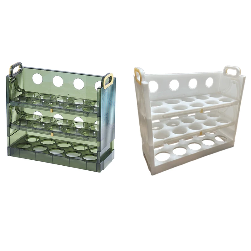 Space-Saver Egg Box With Auto-Flip Design - Freshness-Assured Refrigerator Door Egg Holder, Kitchen Organizer 5
