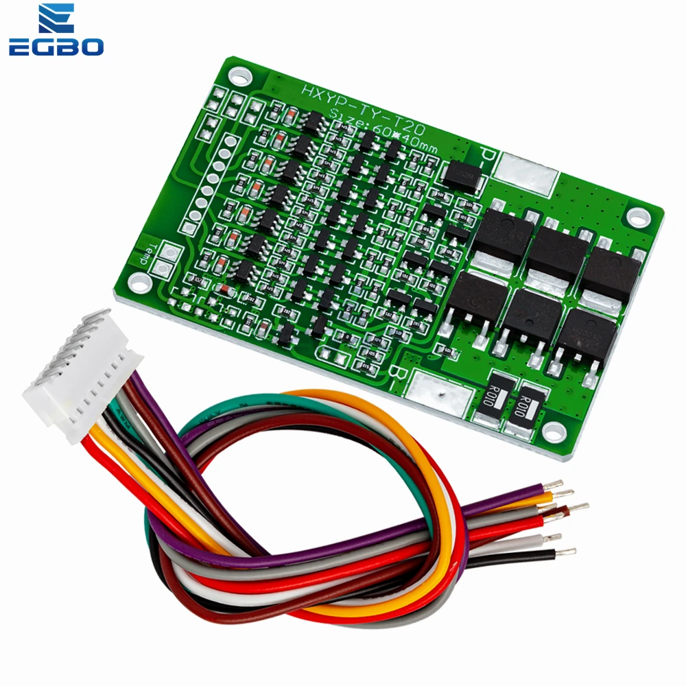 Lithium Battery Protection Plate with Balanced Charge and 15A Current Limit
