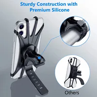 Universal Phone Silicone Holder Bicycle Motorcycle Mobile Buckle Pull Non-slip Adjustable Bike Handle GPS Mount barracket Stand 2