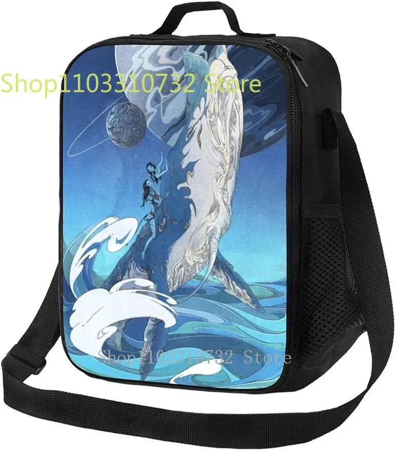 

Insulated Lunch Bag Cartoon Avatar The Way Of Water Movie Lunch Box Reusable Cooler Adjustable Shoulder Strapfor Office Work