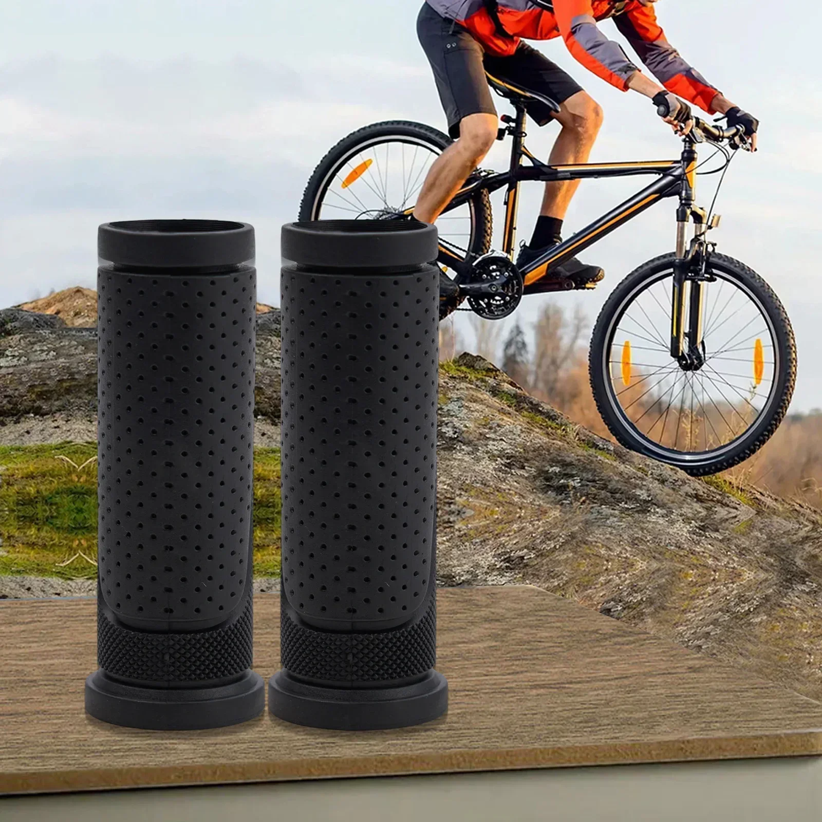 Bike Grips TPR Rubber Anti-skid Ahock Absorption Handlebar Grips Glove Long/Short 125/90mm Handle Cover