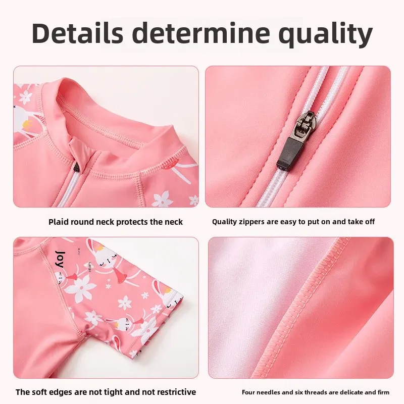 Children's One-Piece Swimsuit Princess Style Summer Swimwear for Girls Thermal Spa Swimming Set