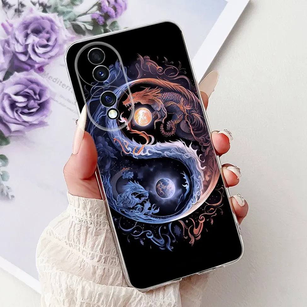 Clear Aesthetic Cute Cat & Flowers Soft Phone Case - Fashionable and Fun Design