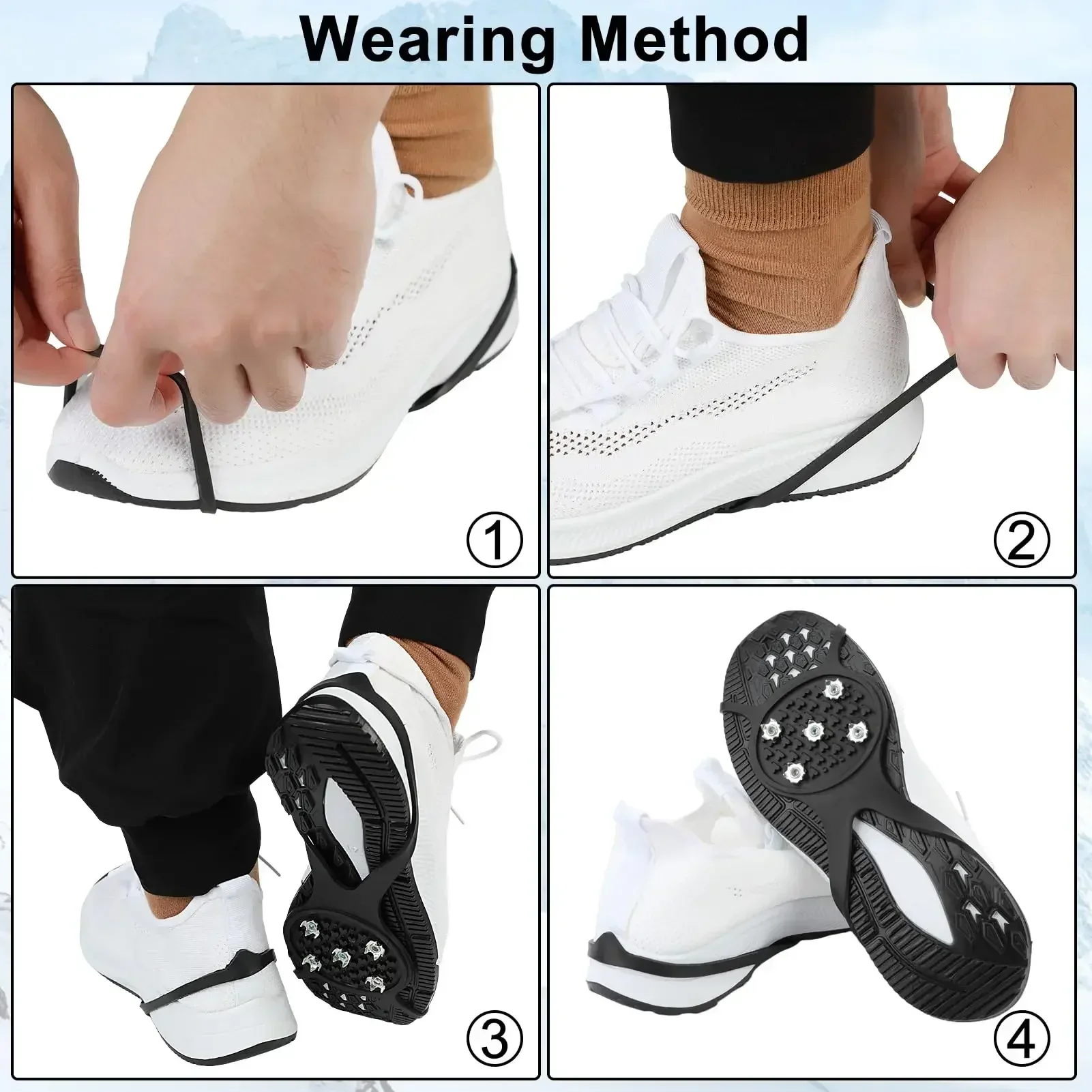 Silicone Anti Slip Shoe Covers for Hiking Climbing