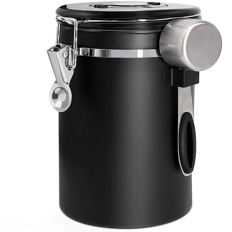 

Coffee Bean Seal Tank 304 Stainless Steel Storage Tank with Exhaust Valve