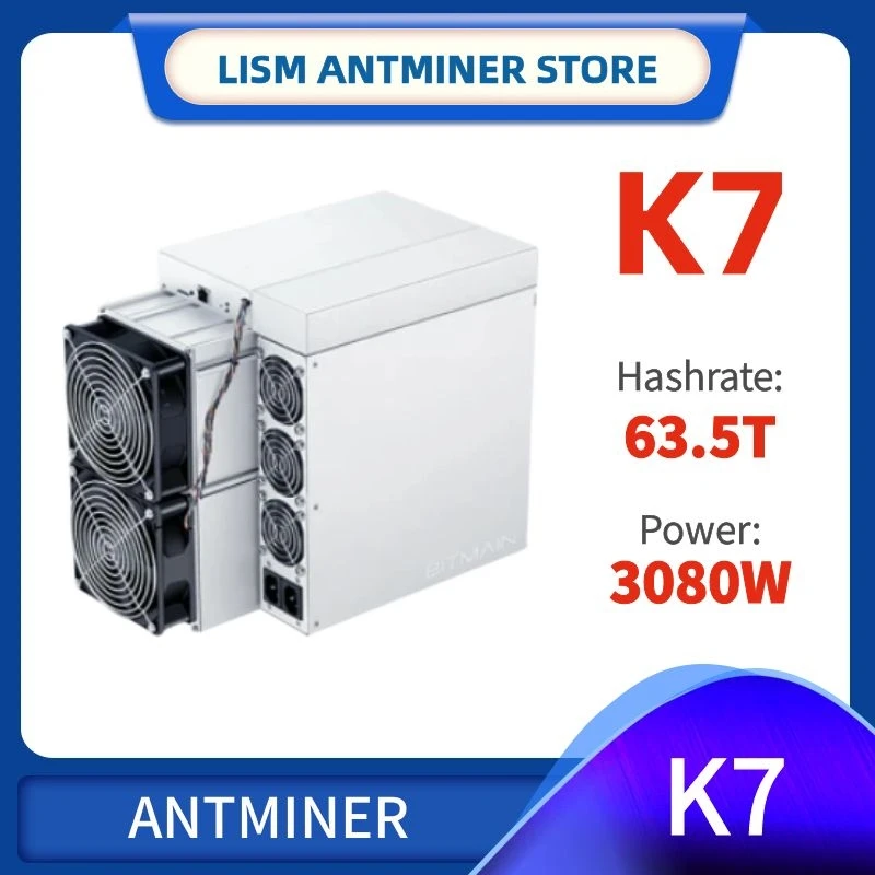 

Bitmain K7 Antminer CKB Miner 63.5T with 3080W Eaglesong Mining Hardware Crypto Miner NERVOS network ckb miner antminer k7 miner