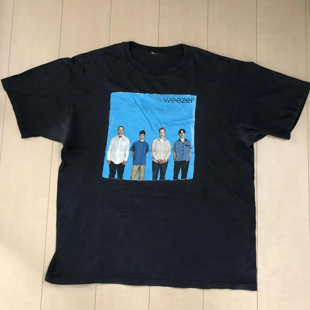T-Shirt Nera Vintage Anni '90 Super Rara Euro Weezer Weezer
