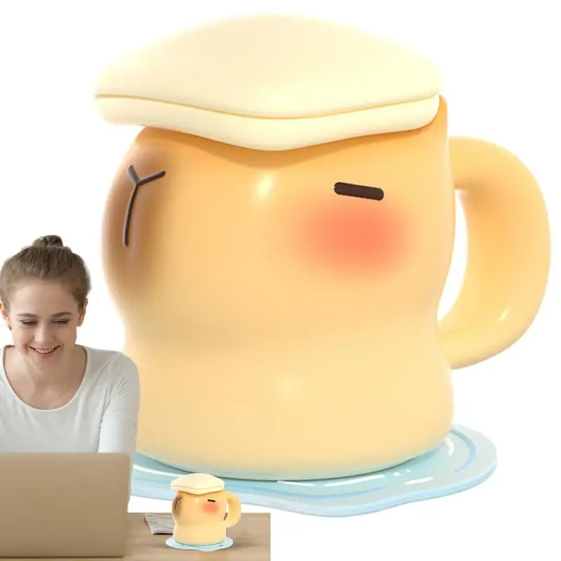 

Capybara Drinking Cup 3D Bathing Capybara Mug 400ml Ceramic Coffee Cups Espresso Mugs With Coaster Cartoon Outdoor Travel Mugs