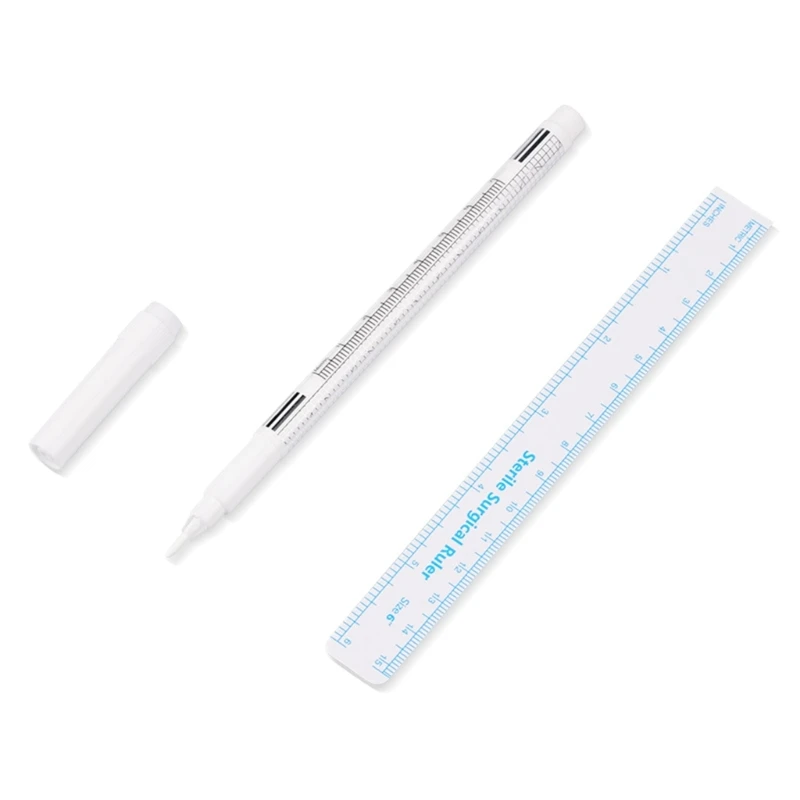 10x 흰색 마커 펜 스킨 마킹 펜 수술용 피부 마커 포지셔닝 펜