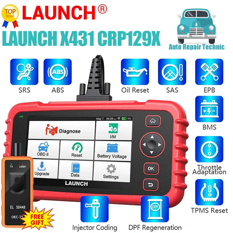 

Launch X431 CRP129X OBD2 Scanner Code Reader Diagnostic Tool Engine ABS SRS AT Oil SAS EPB TPMS Reset PK CRP123E CRP129E CRP919E