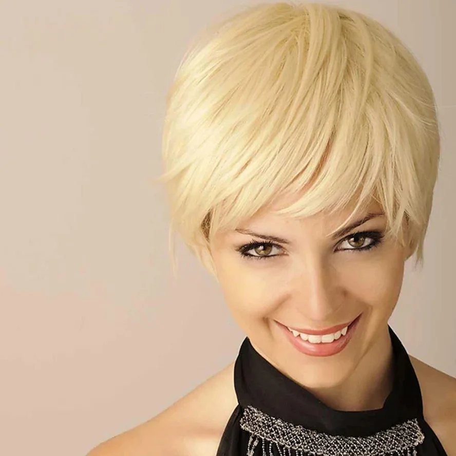 613-honey-blonde-color-costume-wig-short-straight-pixie-cut-full-machine-made-human-hair-wigs-with-bangs-for-white-women