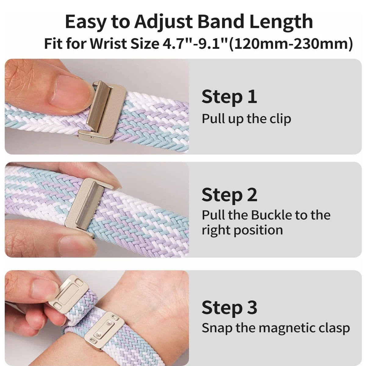 Magnetic Braided Wristband Replacement Strap