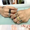 8/10mm  HipHop Watch Chain Band Ring Men Women Rose Gold Color Stainless Steel Strap Watchband Style Wedding Rings Jewlery 4