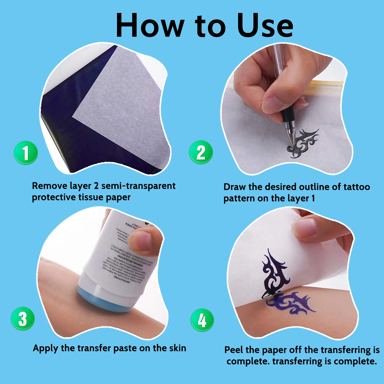 10/50/100Pcs Tattoo Transfer Pape LASTJUDG A4 Size Copy Paper Thermal Paper For Tattoo Transfer Machine Hot Tattoo Accessorie 3