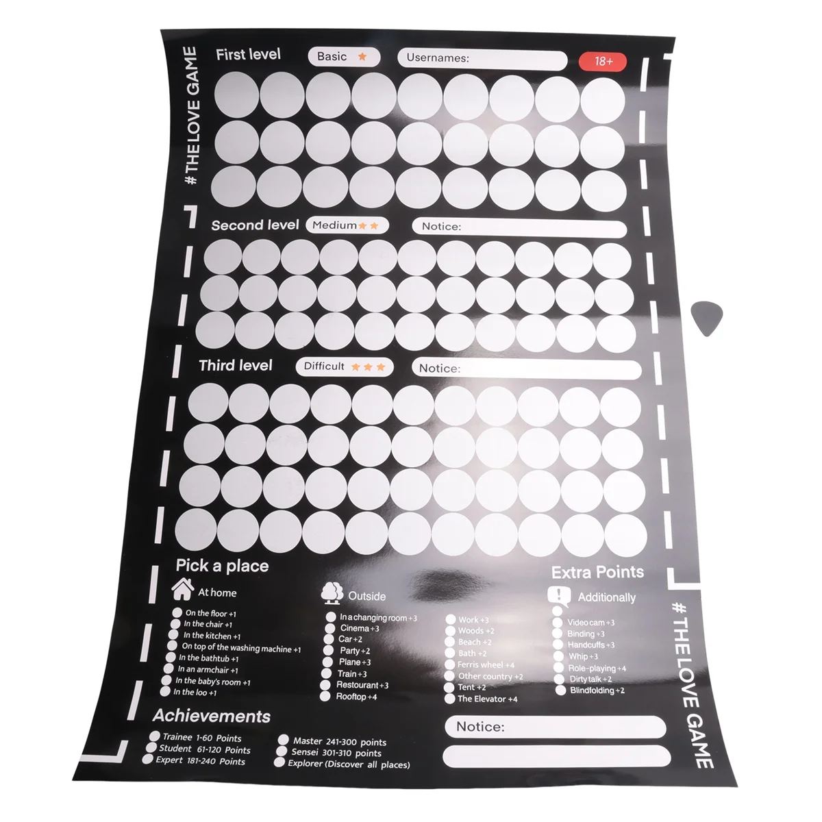 Newest The Love Game Scratch Off Poster Game for Couples Valentine's Day Gifts Wall Poster Gift for Her and Her