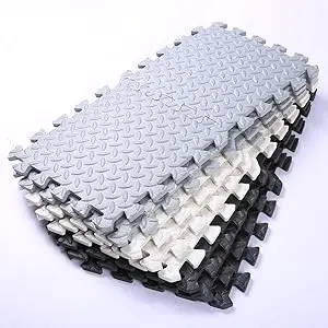 Ineinandergreifende EVA-Schaumstoff-Bodenmatte Weicher Schlafzimmerteppich Puzzle-Teppich Rutschfeste Spielmatte Wohndekor Weiche Fitnessmatte 30x30cm – Detail 3