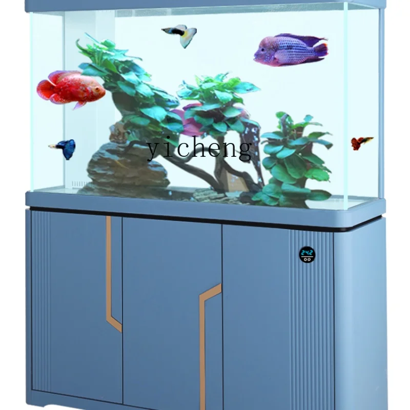 

Hpy Fish Tank Living Room Large and Medium Size Partition Screens under Filter Creative Fish Globe