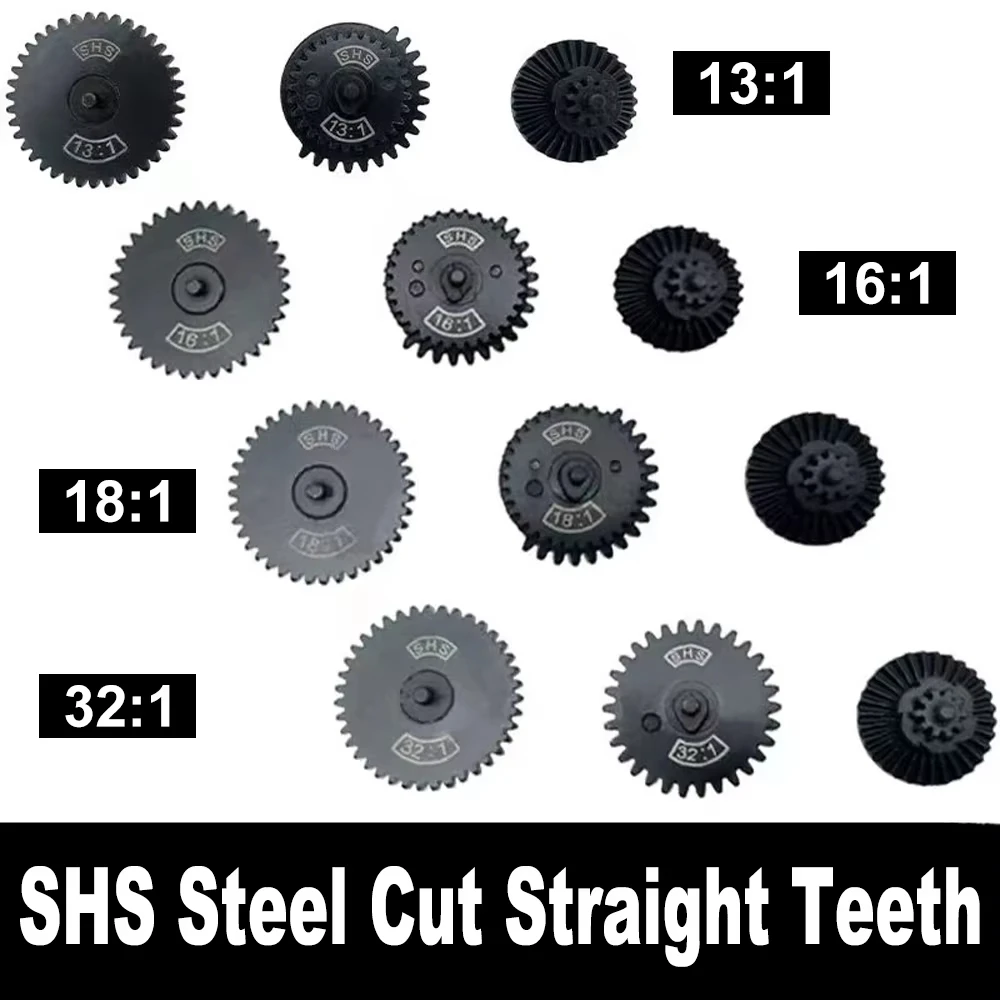 Airsoft Gearbox Set gigi taktis asli CNC perangkat roda gigi kecepatan tinggi torsi pemerkuat potongan baja untuk Ver.2 / 3 AEG EBB Gearbox