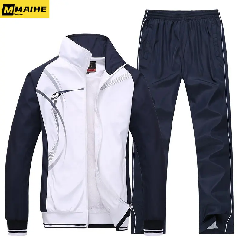 

Men's Sportswear Fashion Print Clothing Male New Spring Autumn Tracksuit High Quality Sets Jacket+Pant Sweatsuit Size L-5XL