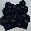DENIM TEARS Fashion New Men's Women's Same Kapok Foam Printing Loose Velvet Hooded Sweater Trousers Set 2