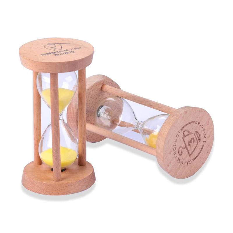 3/5 Min Wooden Hourglass Desktop Decoration Sand Clock Creative Timer Kid Game Gift Shower Timer 1pcs sand timer liquid hourglass timer colored hourglass