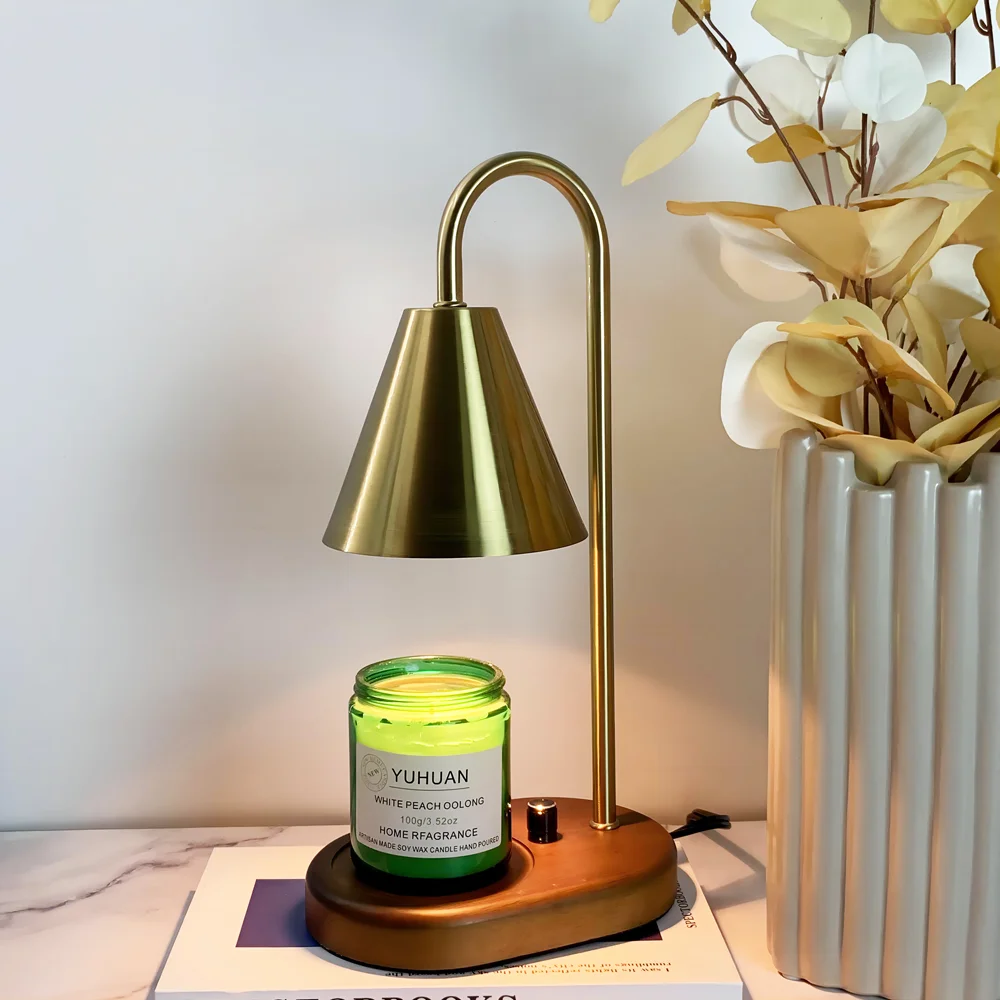 

2023 New Candle Warmer Lamps 110V/230V Lamp Copper Color Nordic Aroma Warmers Table Vintage Room Decor Indoor Lighting Lights