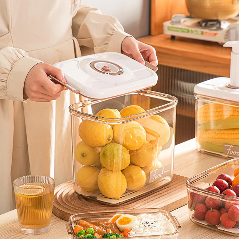 Food Vacuum Storage Box Fresh Keeping Sealed Canister Large Capacity Organizer Dispenser for Kitchen