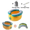 Baby Toilet Portable Travel Baby Potty Foldable Kids Potty Training Seat Easy to Clean With Storage Bag and 20 Garbage Bags 1