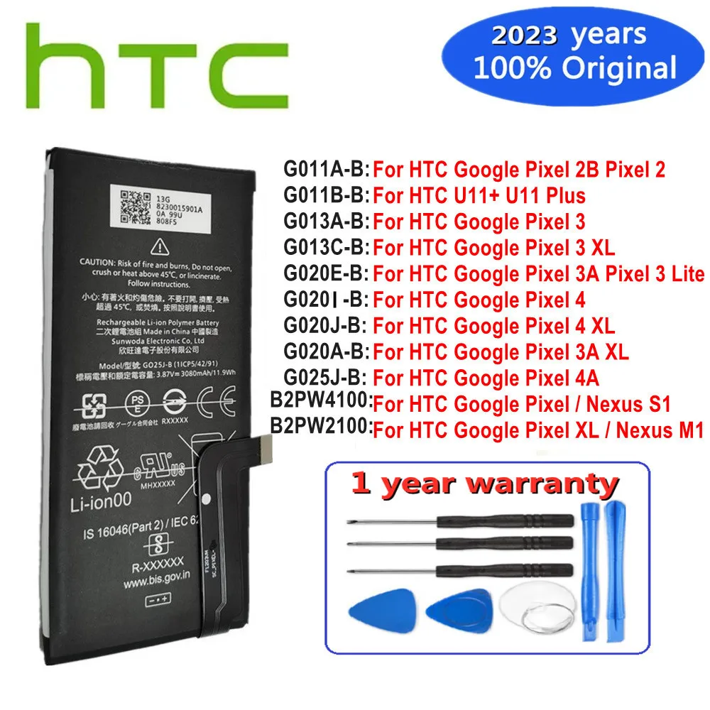 

100% Original New Battery For HTC GOOGLE PIXEL 2 2B PIXEL 3 3A Pixel3 XL 3XL 4XL Pixel4 XL PIXEL 4 4A Nexus M1 S1 U11+ Batteries